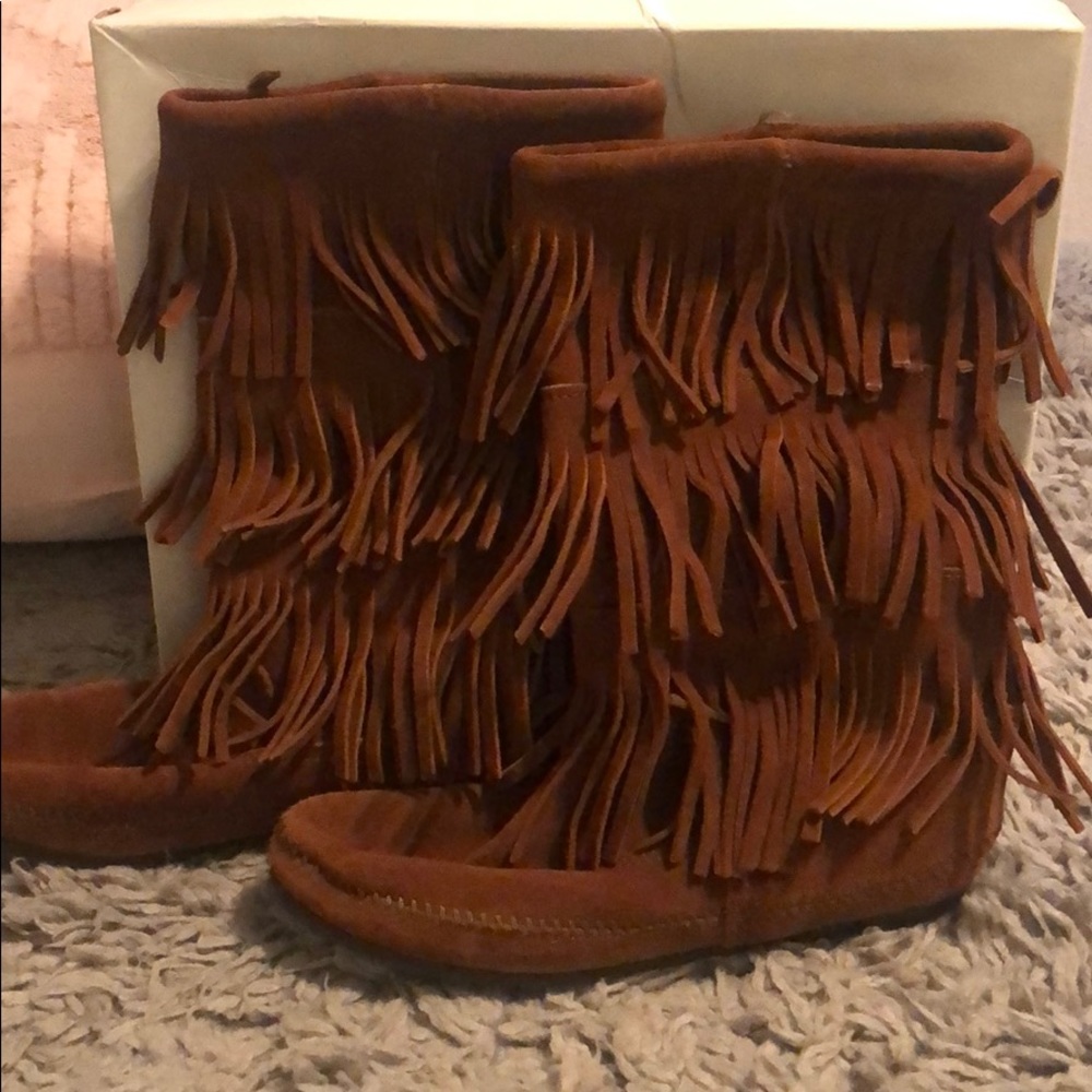 Minnetonka 3-Layer Fringe Boots - image 5